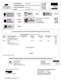 new bern water bill
